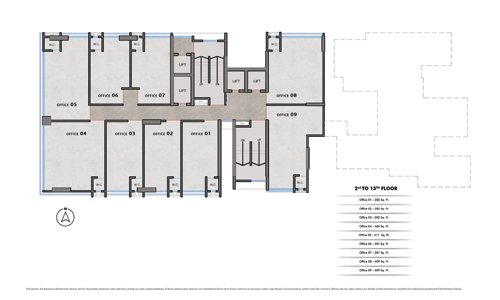 2nd TO 13TH FLOOR PLAN